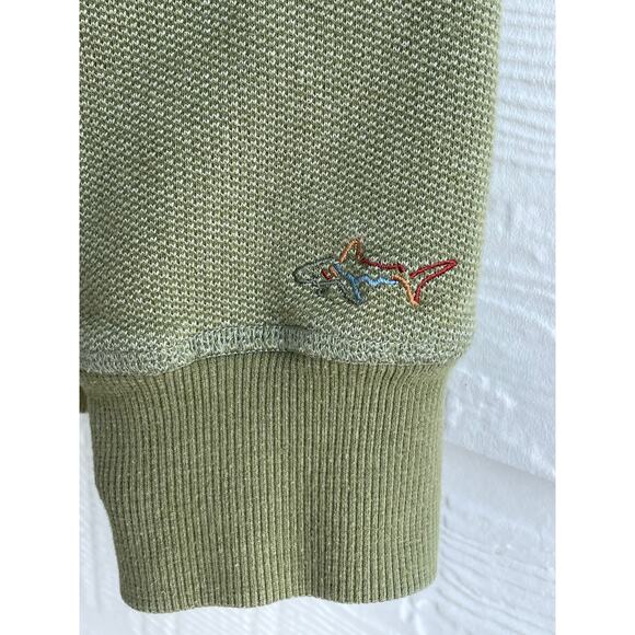 Greg Norman Avocado green pullover Pique knit sweatshirt L - Picture 3 of 12